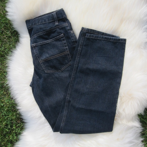 boys size 16 dark blue adjustable waist jeans - Picture 1 of 6